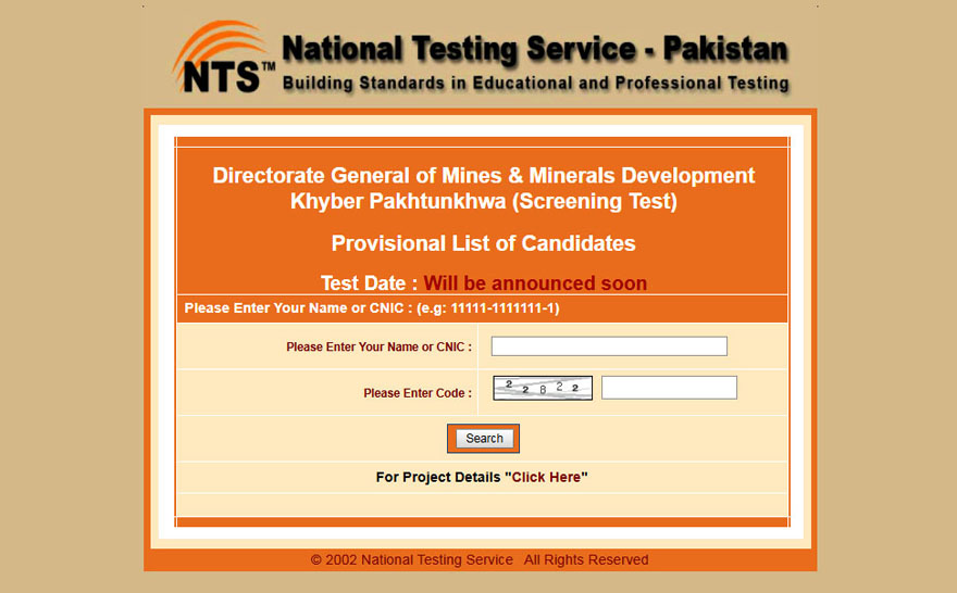 NTS-Directorate-General-Mines-KPK-Roll-No-Slip-List