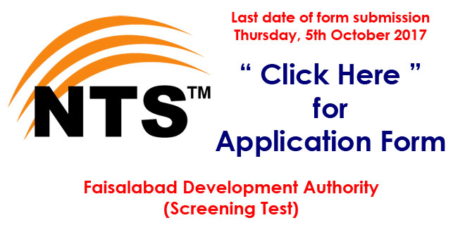 Faisalabad Development Authority (NTS Jobs in Faisalabad) New Project