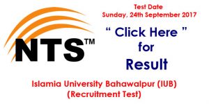islamia university bahawalpur nts-result-test