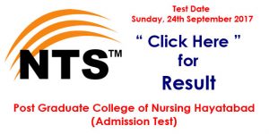 post graduate college nts-result-test
