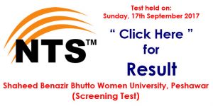 shaheed benazir bhutto university nts-result-test
