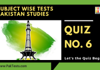 Pak Studies Quiz 6