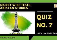 Pak Studies Quiz 7