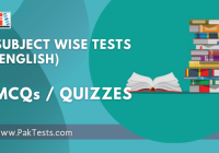 Subject Wise Quizzes (English)