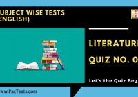 English Literature – Quiz 1