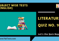 English Literature – Quiz 10