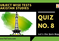 Pak Studies Quiz 8